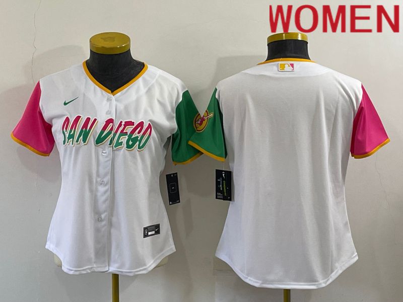 Women San Diego Padres Blank White City Edition Game Nike 2022 MLB Jersey